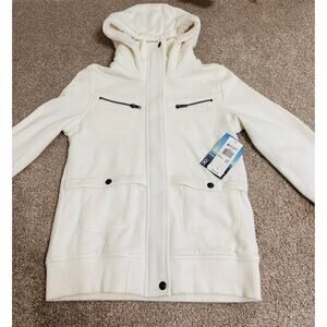 Roxy White Hooded Sherpa Lined Jacket NWT Size Small